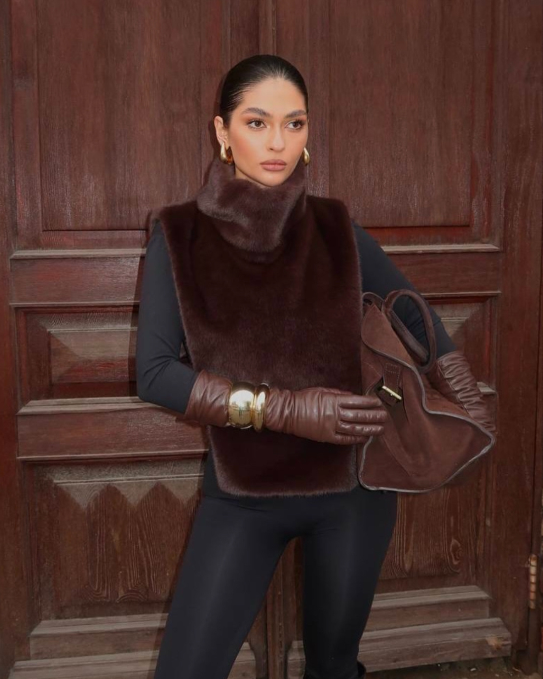 Ferryhill Faux Fur Turtleneck Vest