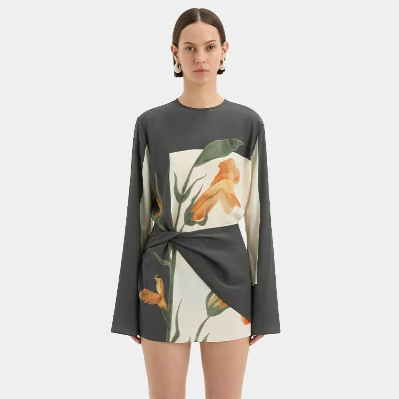 Constance Floral Twist Mini Dress
