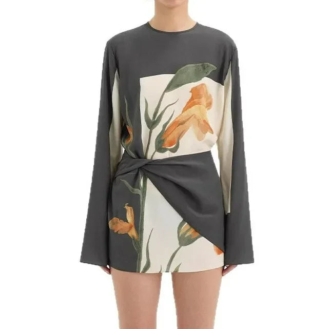 Constance Floral Twist Mini Dress