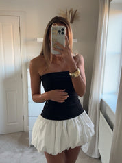Kendall Drop-Waist Bubble-Hem Dress