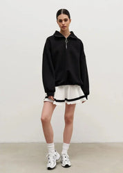 Relaxed Fit Zip-Up Sweater