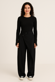Asymmetrical Relaxed Fit Pants