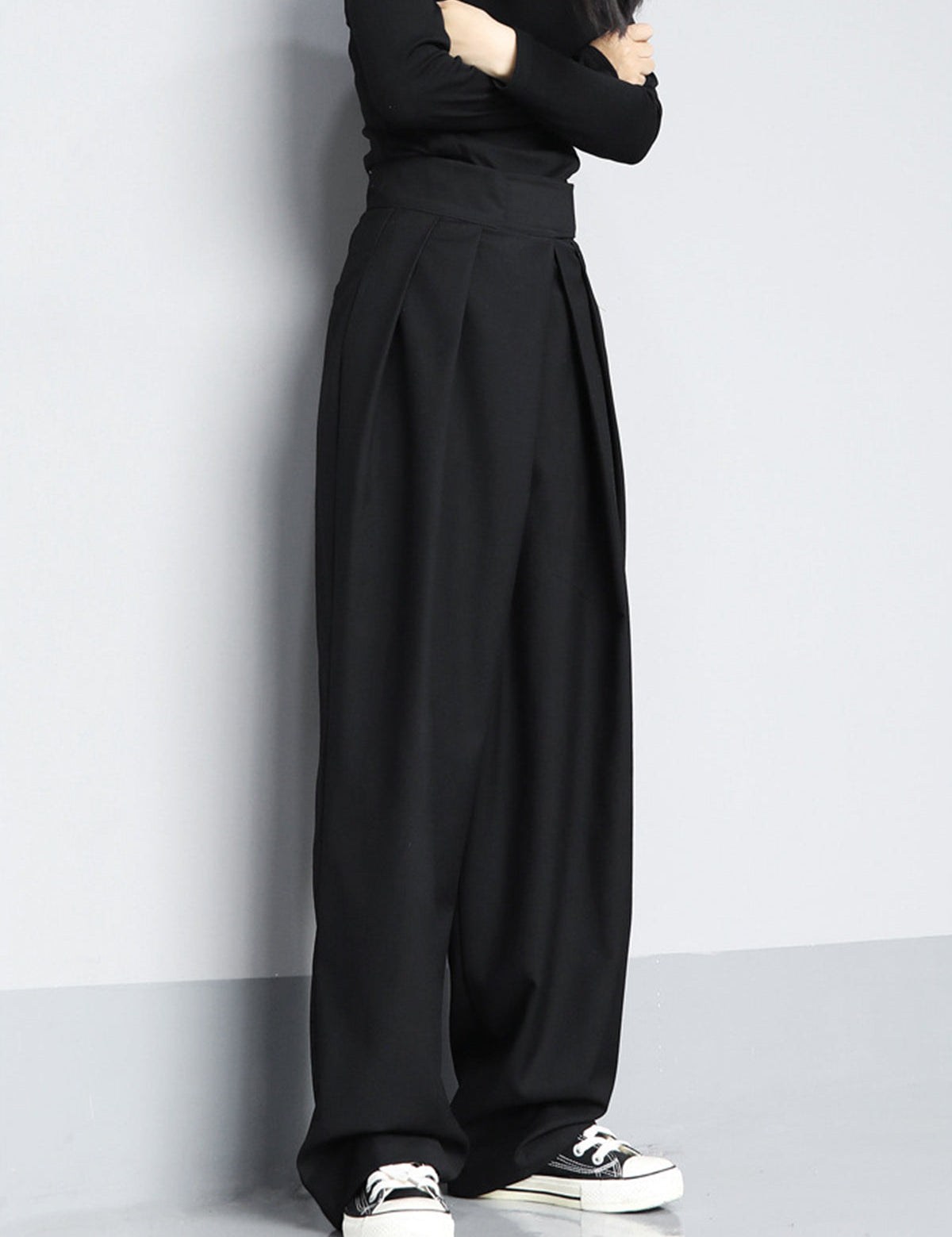 Wide Leg Velcro Waist Pants