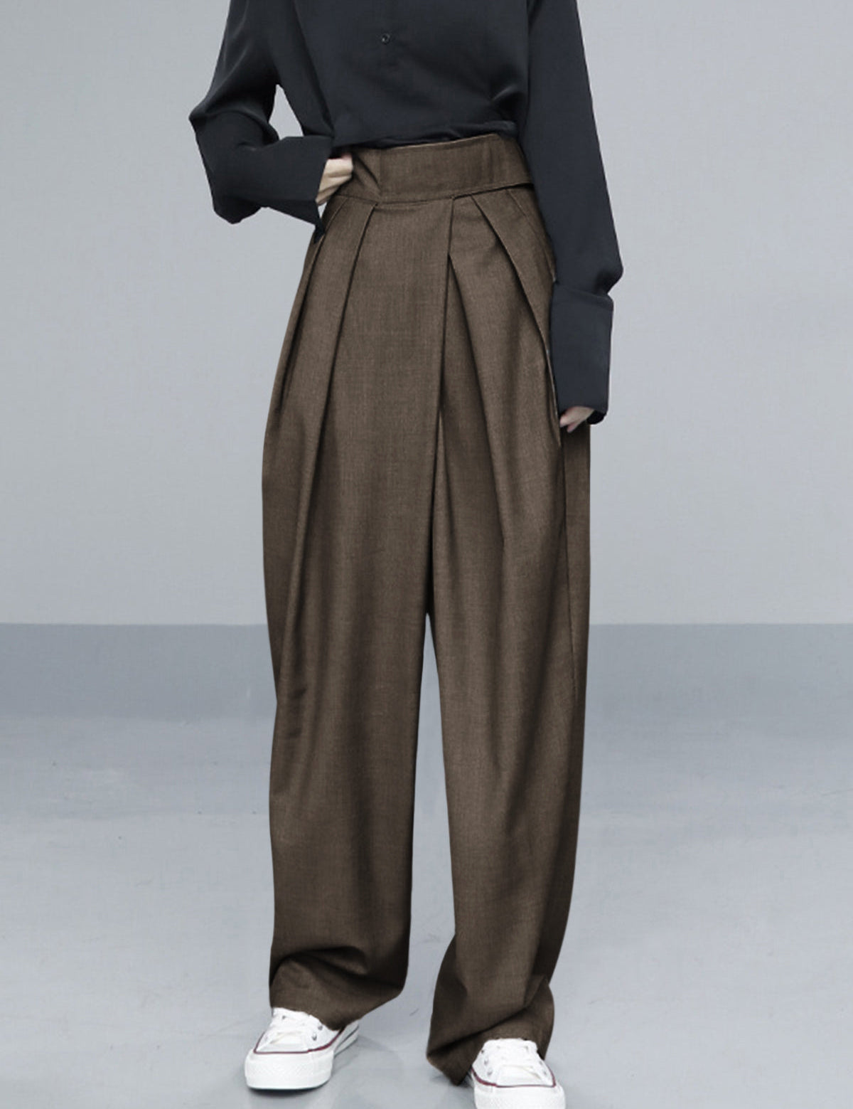 Wide Leg Velcro Waist Pants