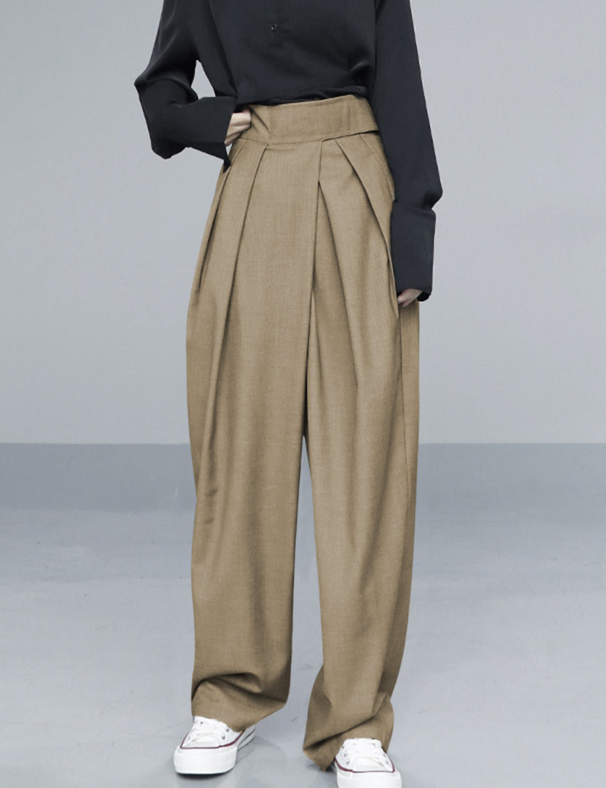 Wide Leg Velcro Waist Pants