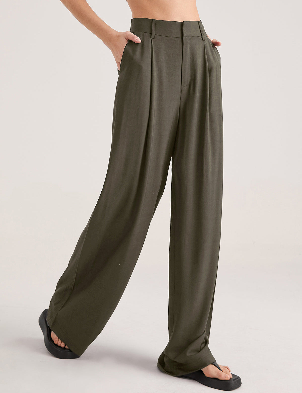 High Waisted Wide Leg Trousers