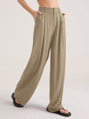 High Waisted Wide Leg Trousers