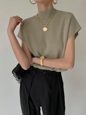 Sleeveless Knit Pullover Vest