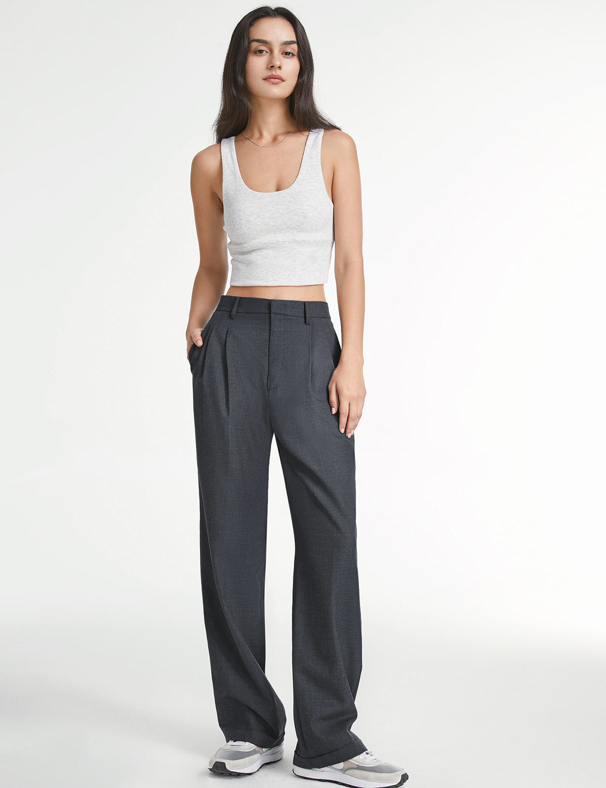 Tailored Straight Leg Dress Pants