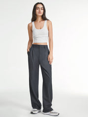 Tailored Straight Leg Dress Pants