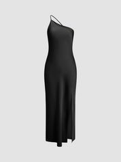 Open Back Satin Maxi Dress