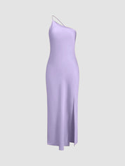 Open Back Satin Maxi Dress
