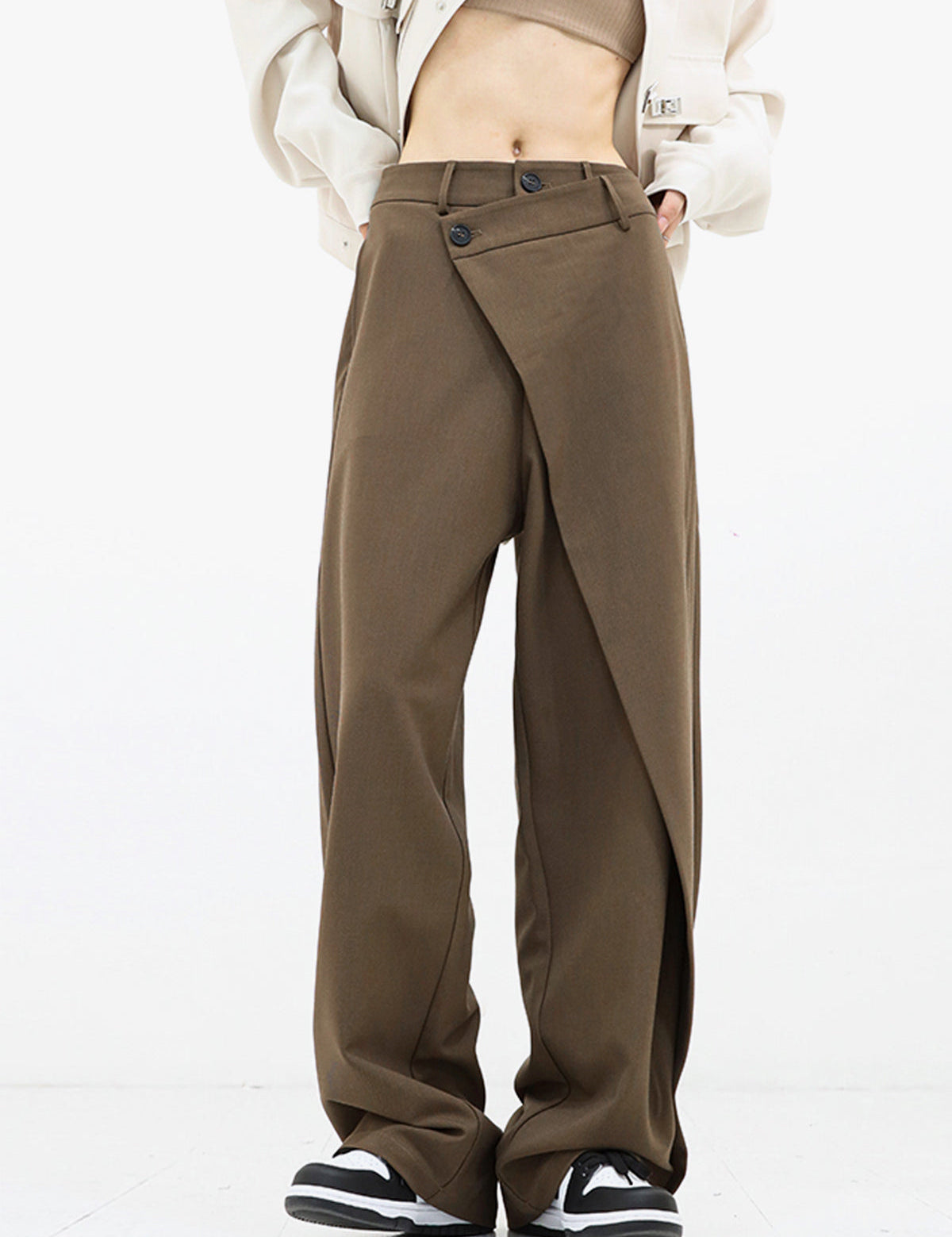 Asymmetrical Relaxed Fit Pants