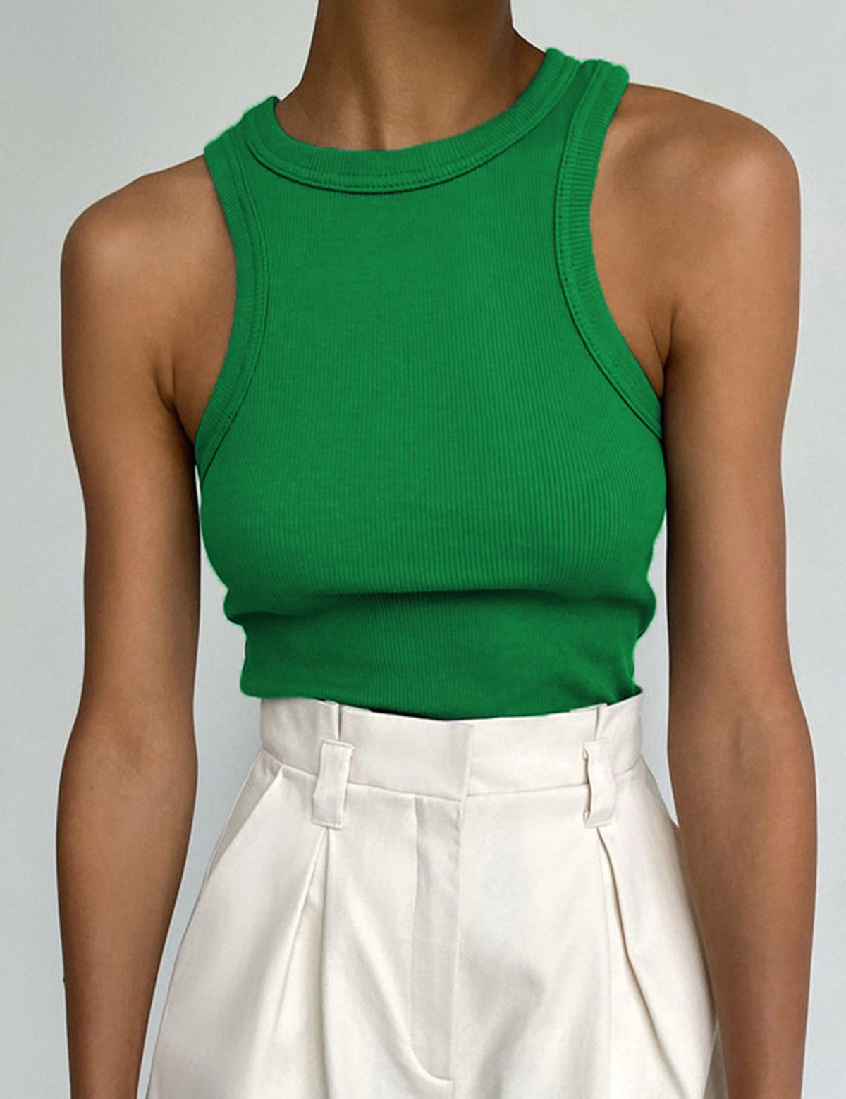 Ribbed Crop Tank Top