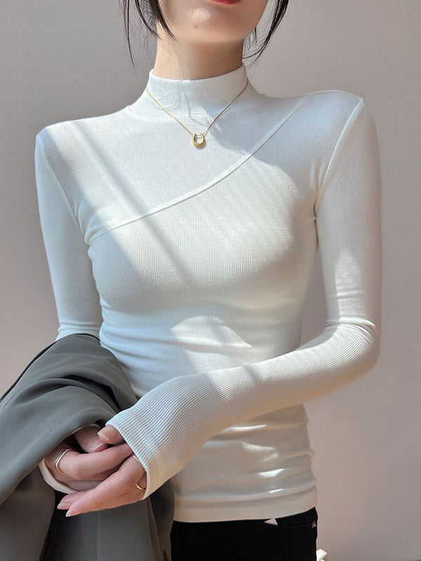 Mock Neck Long Sleeve Top