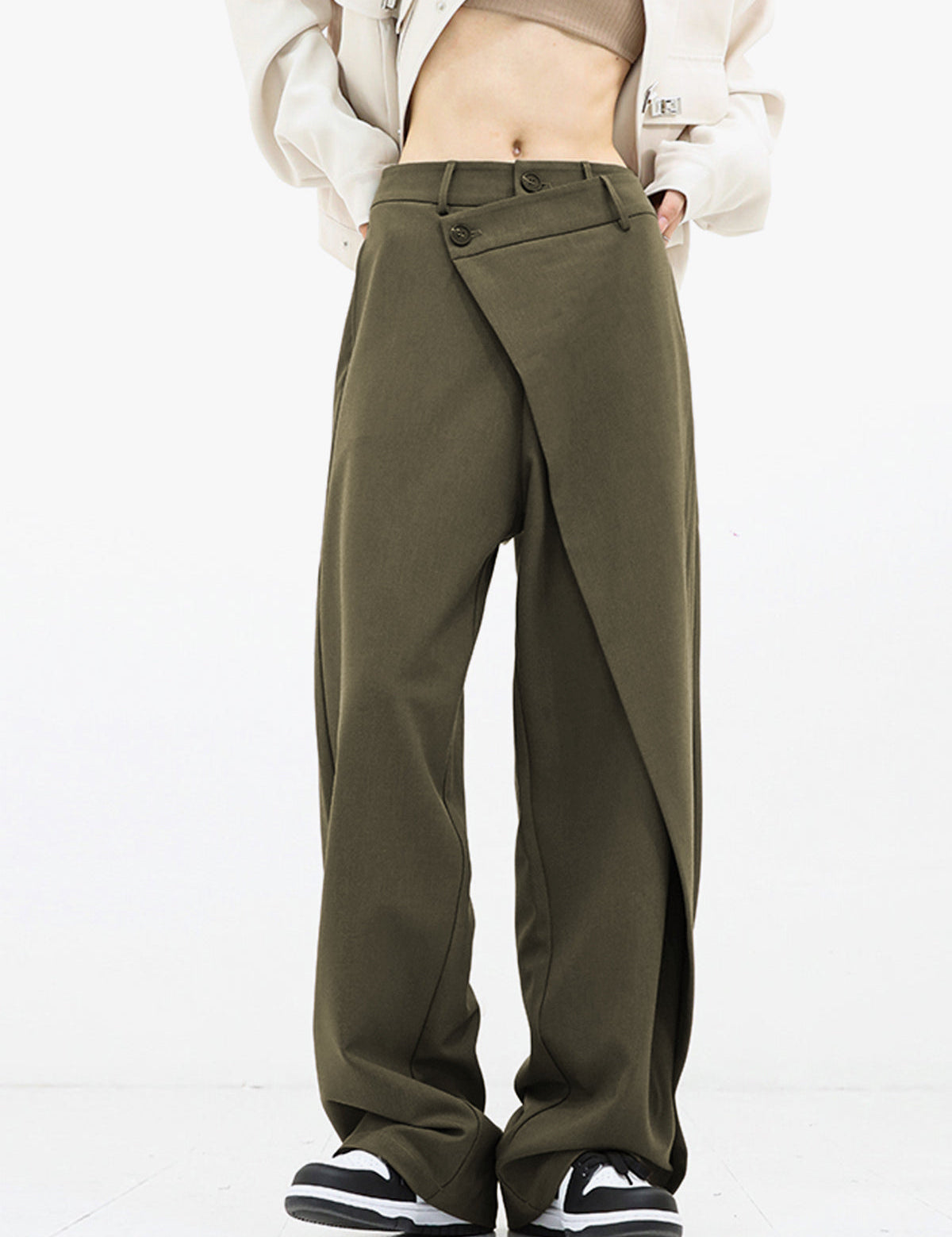 Asymmetrical Relaxed Fit Pants