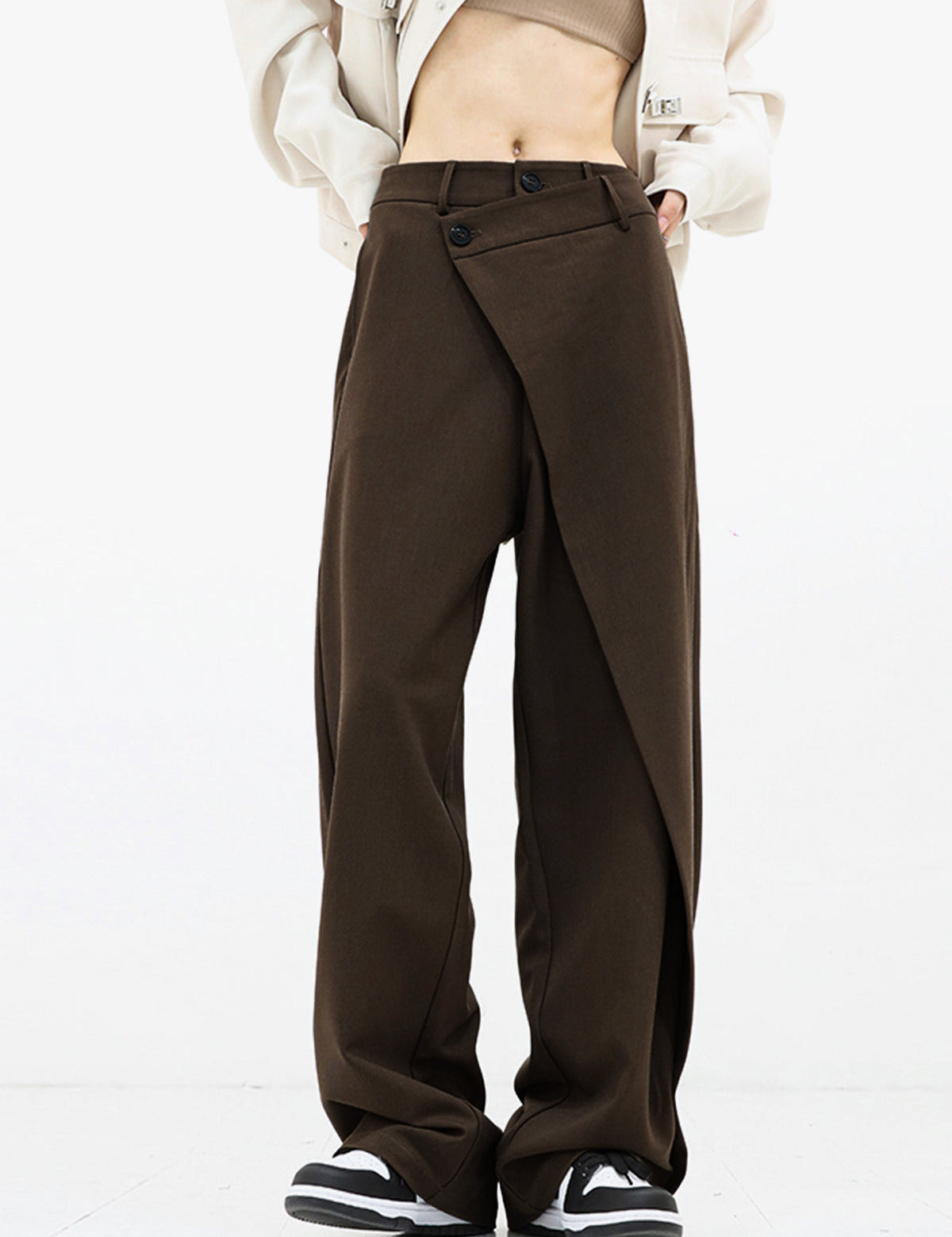 Asymmetrical Relaxed Fit Pants