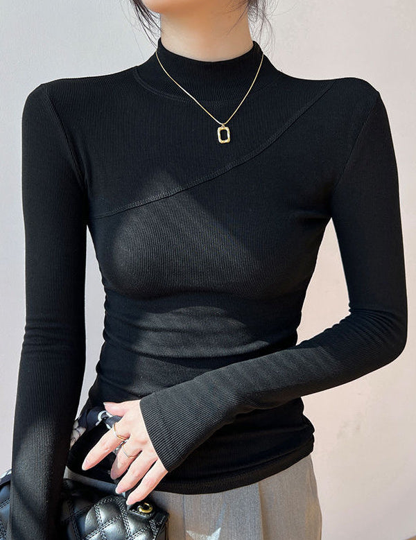Mock Neck Long Sleeve Top