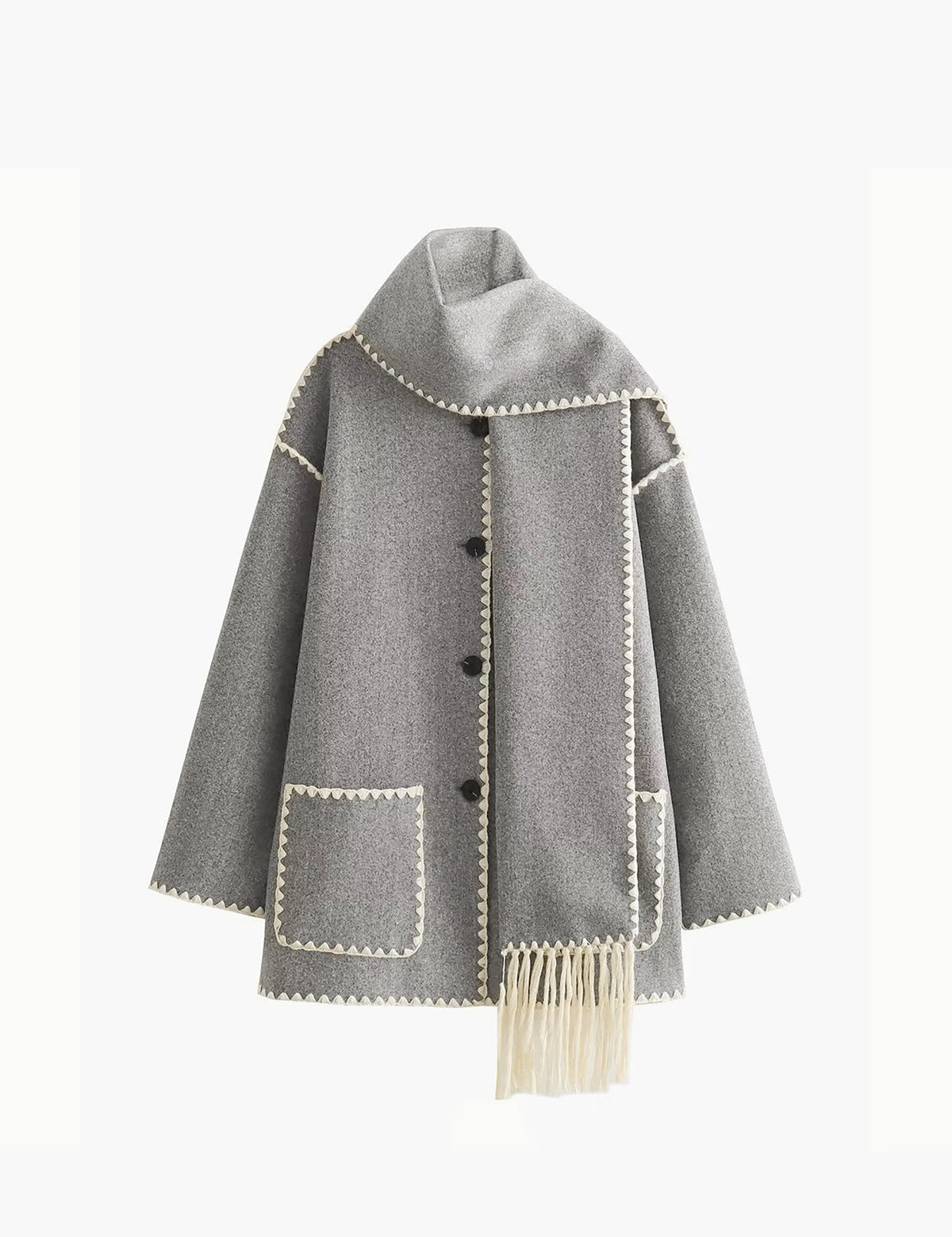 Tailored Jacket with Matching Scarf