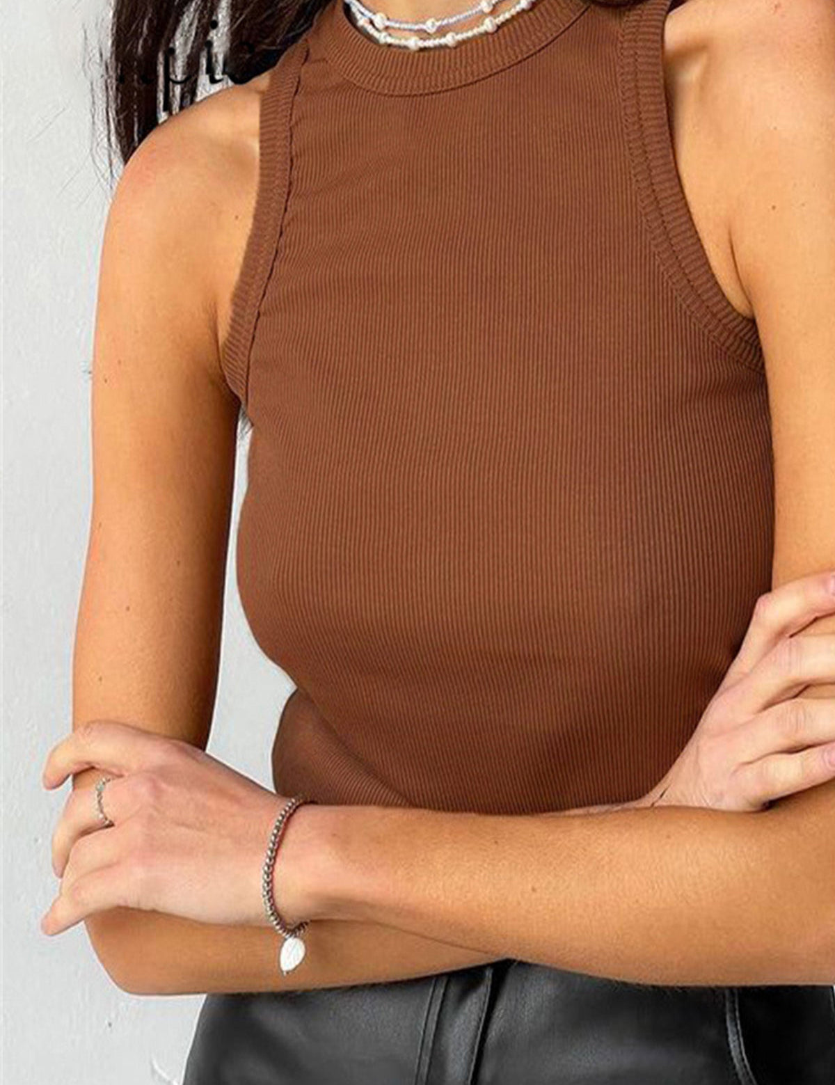 Ribbed Crop Tank Top