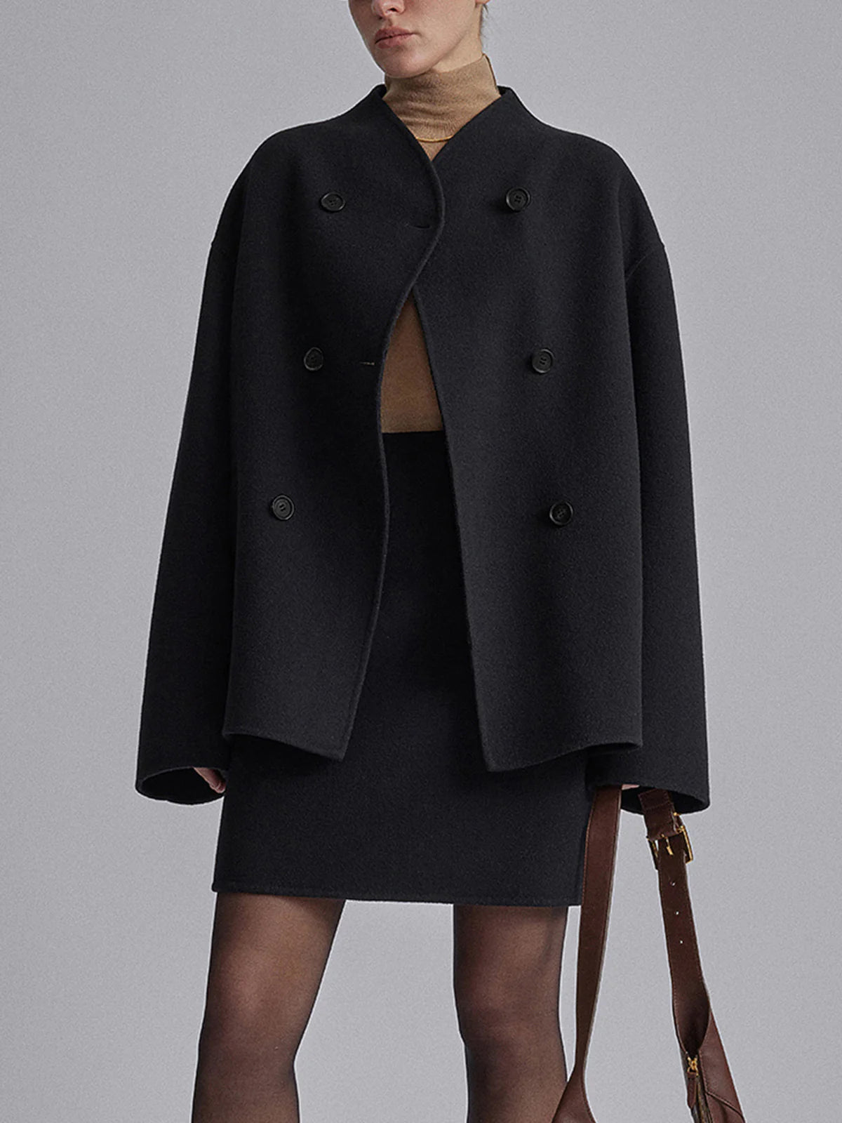 Oversized Double-Breasted Coat