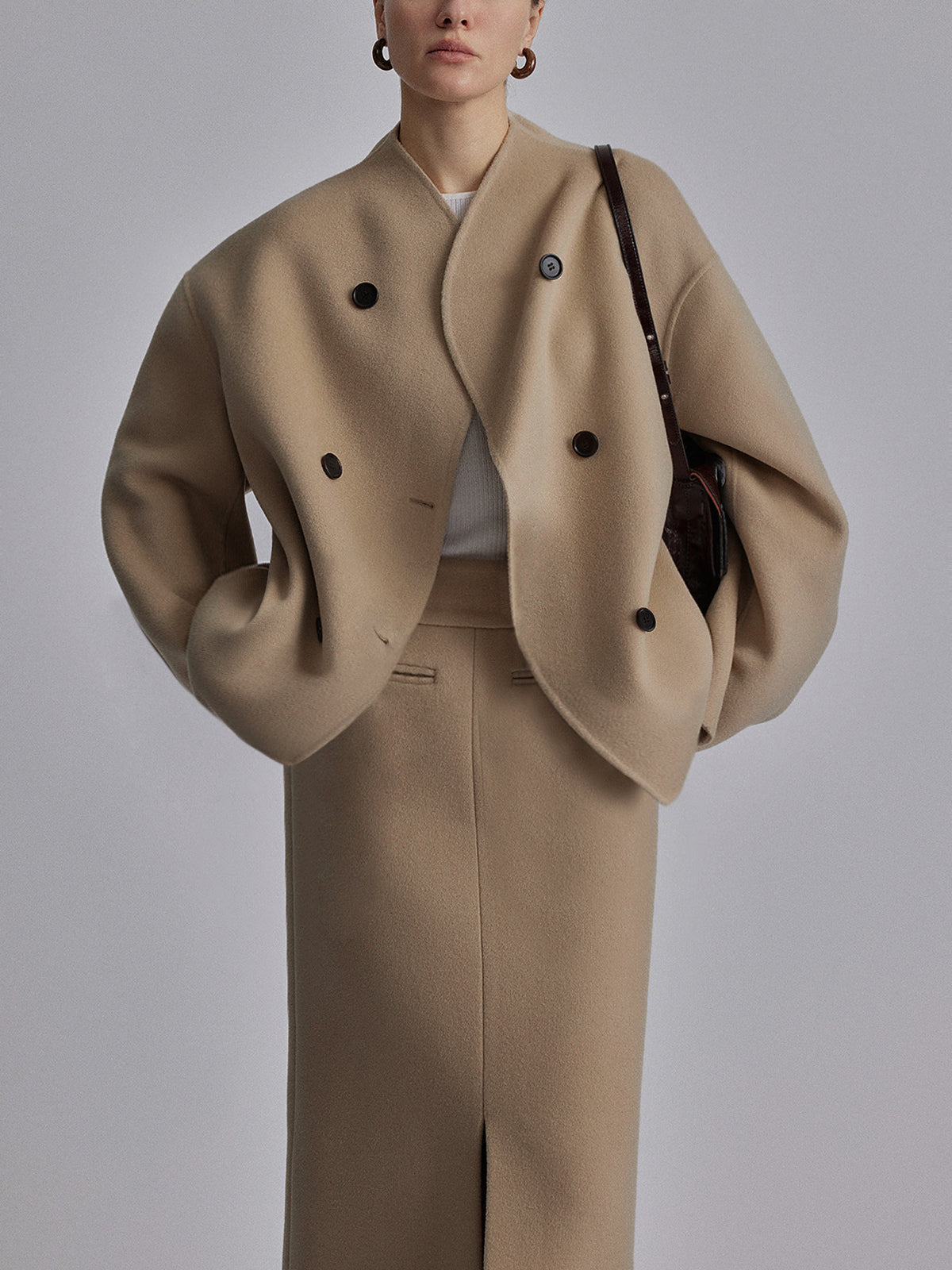 Oversized Double-Breasted Coat