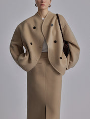 Oversized Double-Breasted Coat