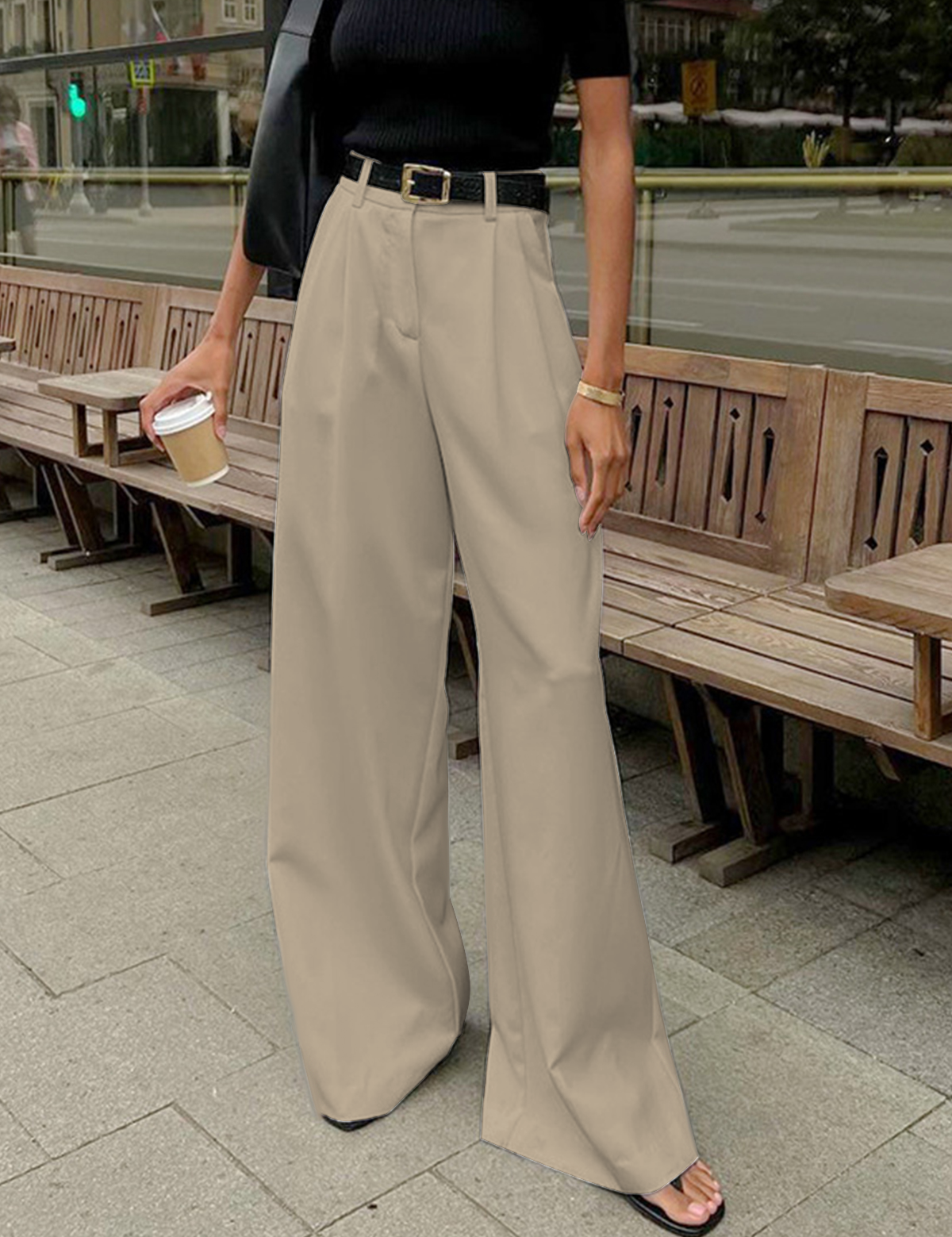 Tailored Wide-Leg Trousers