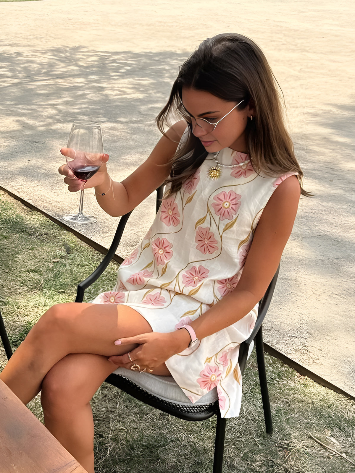 Floral Print Sleeveless Mini Dress