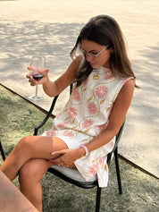 Floral Print Sleeveless Mini Dress