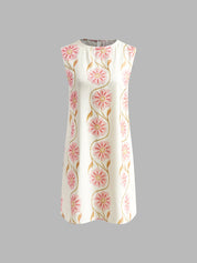Floral Print Sleeveless Mini Dress
