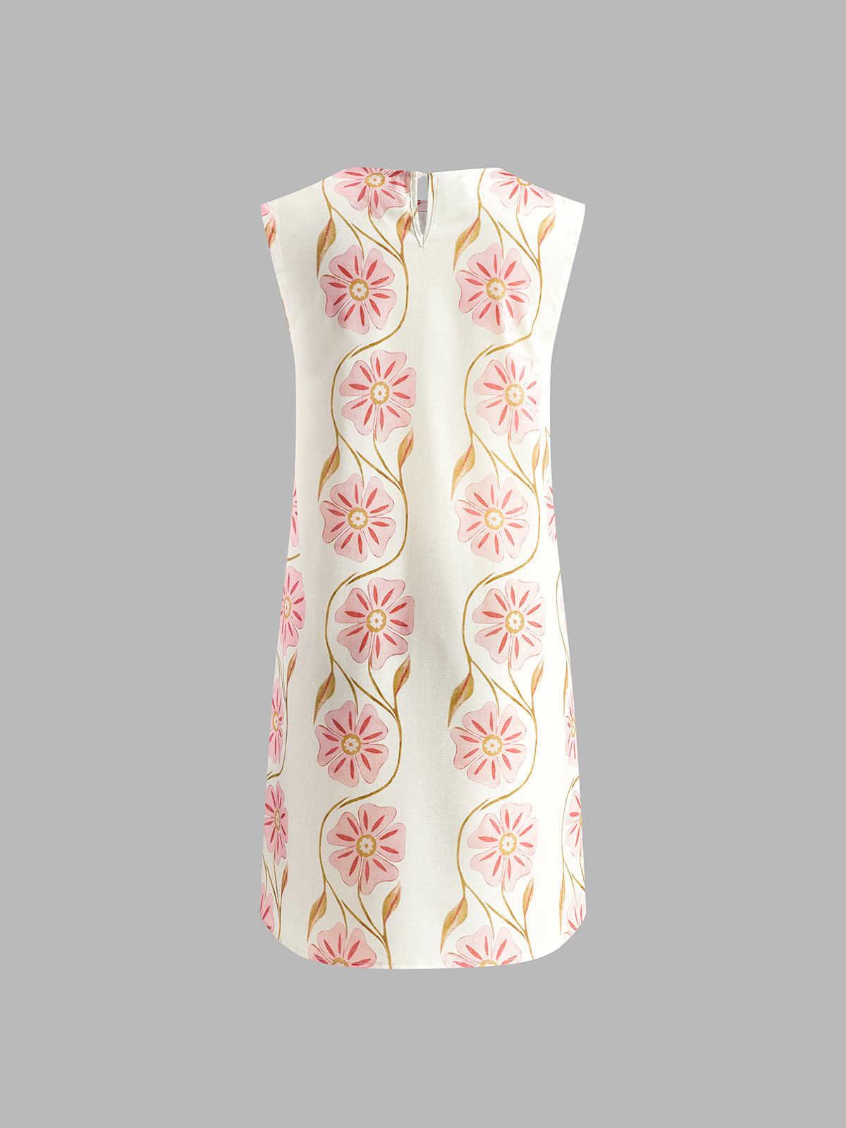 Floral Print Sleeveless Mini Dress