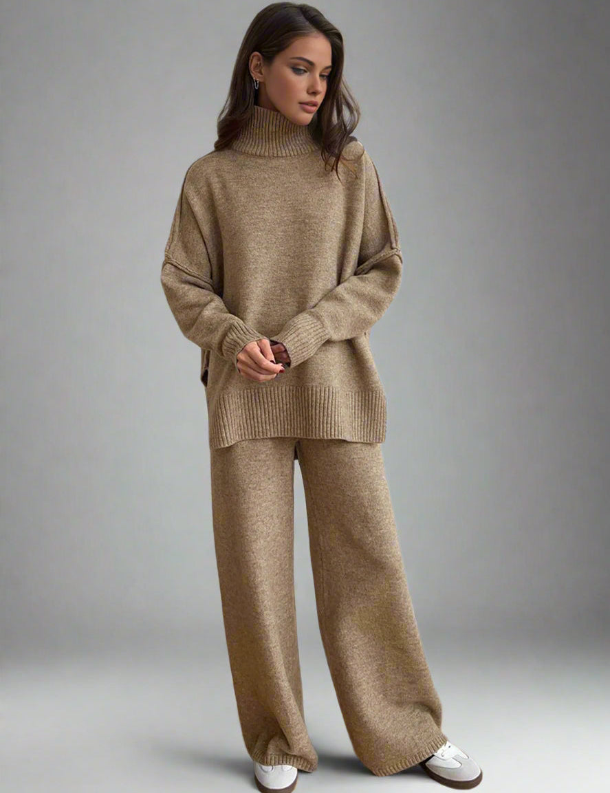 Soft Knit Turtleneck Lounge Set