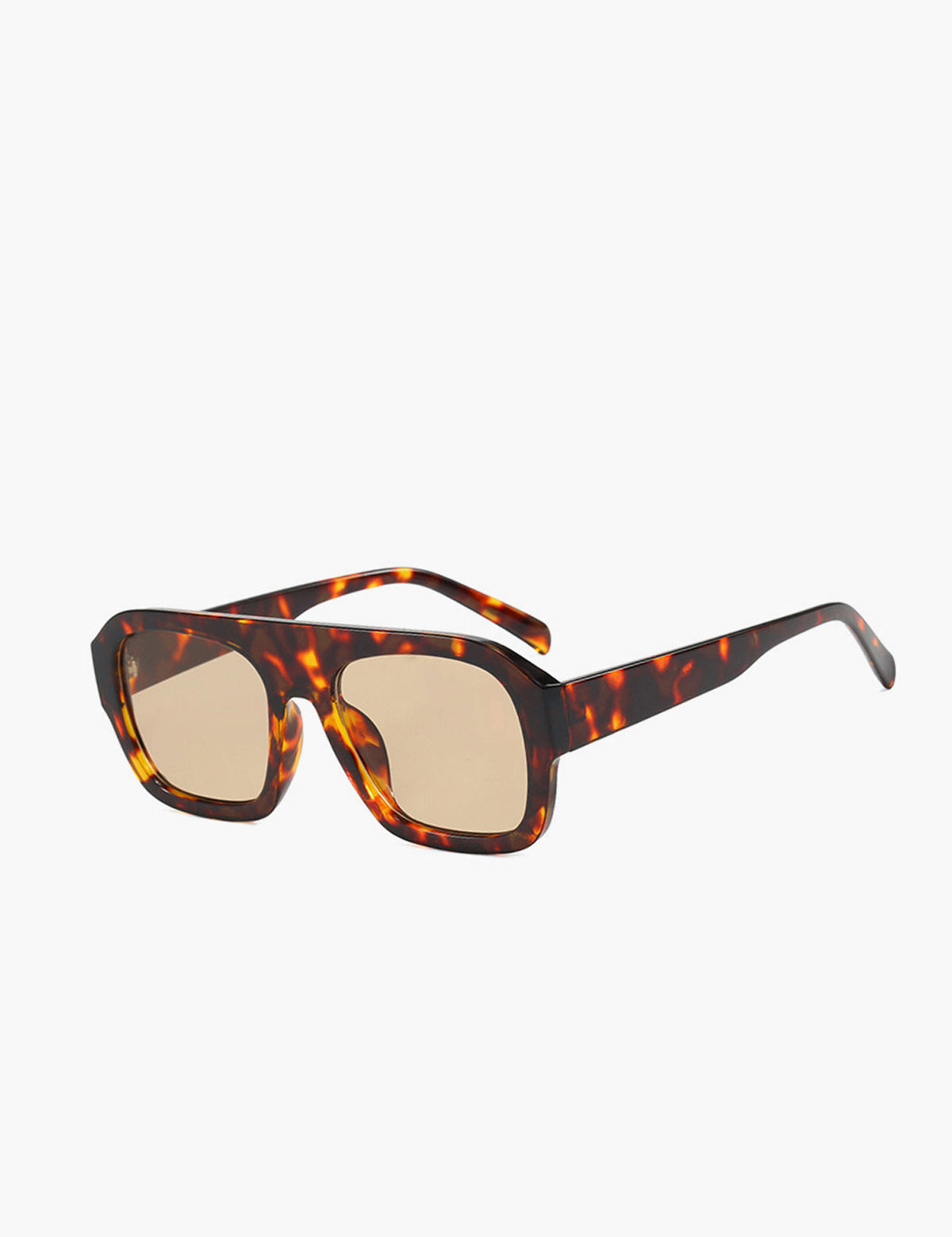 Retro Square Leopard Print Sunglasses