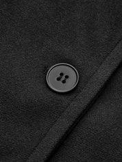 Oversized Wool-Blend Coat with Button Closure
