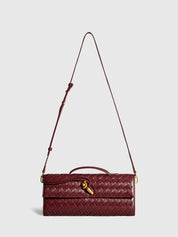 Woven Flap Clutch Handbag