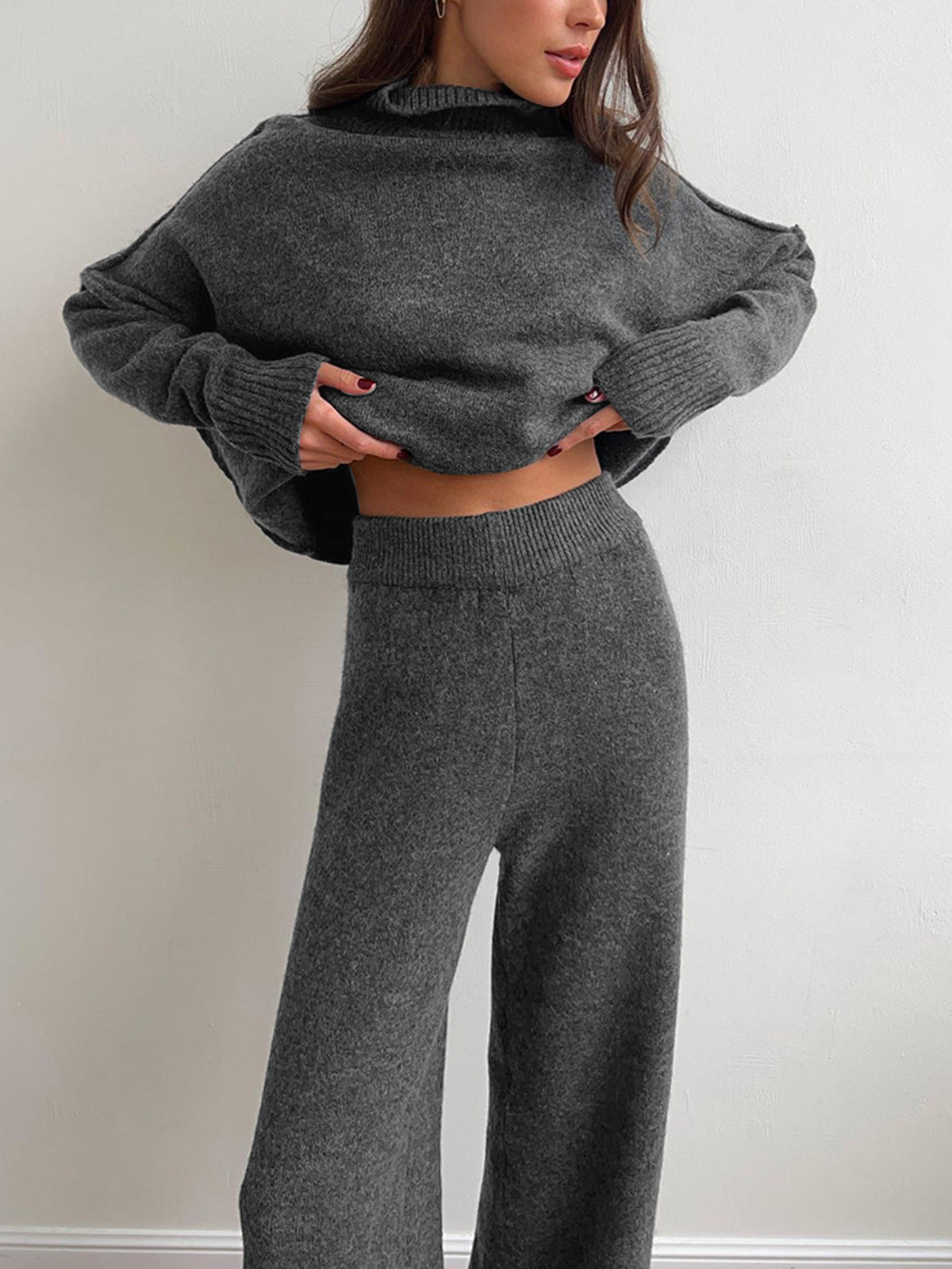 Soft Knit Turtleneck Lounge Set