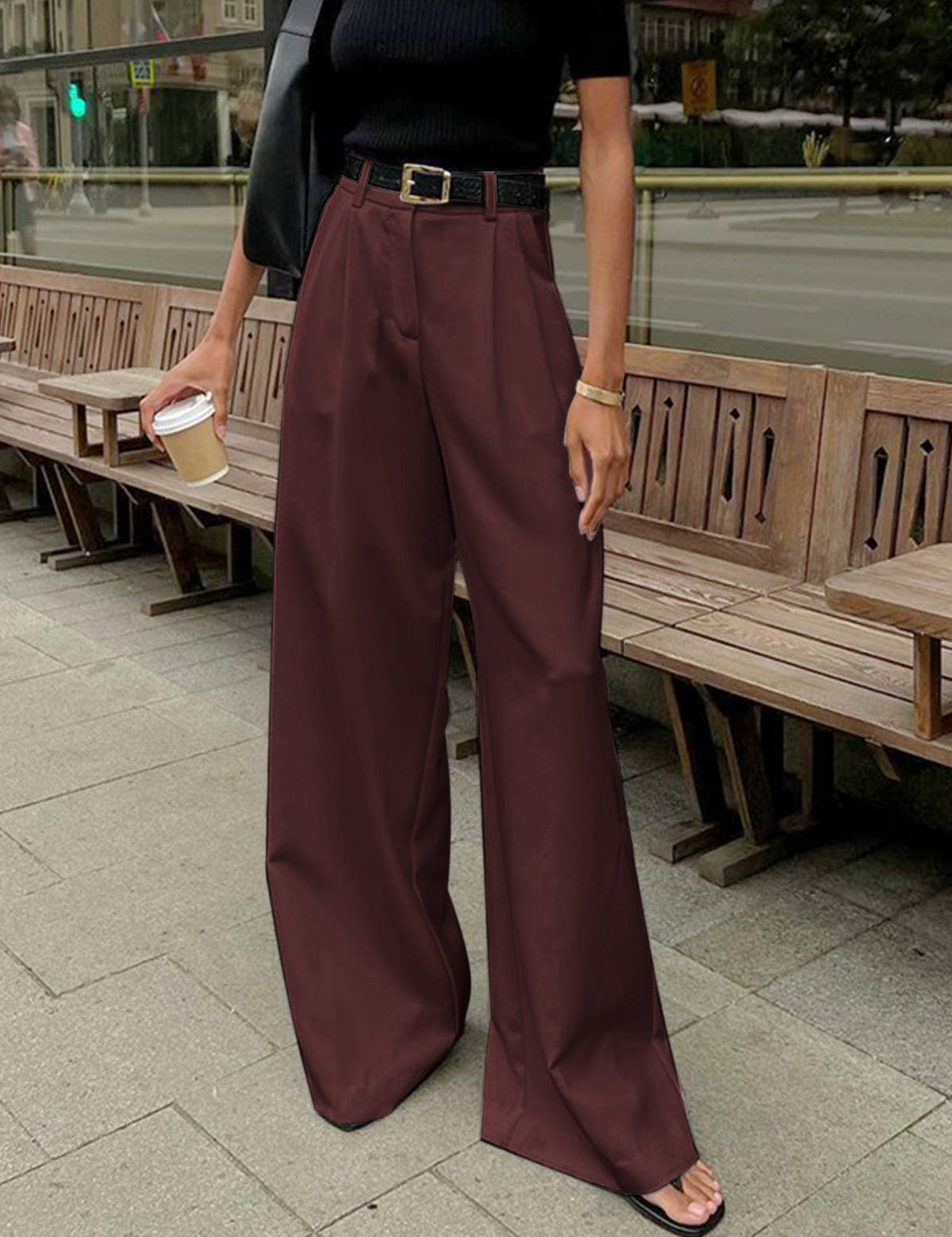 Tailored Wide-Leg Trousers