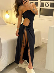 Bandeau Cut-Out Maxi Dress