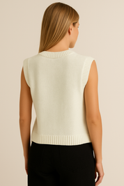 Button Up Sweater Vest