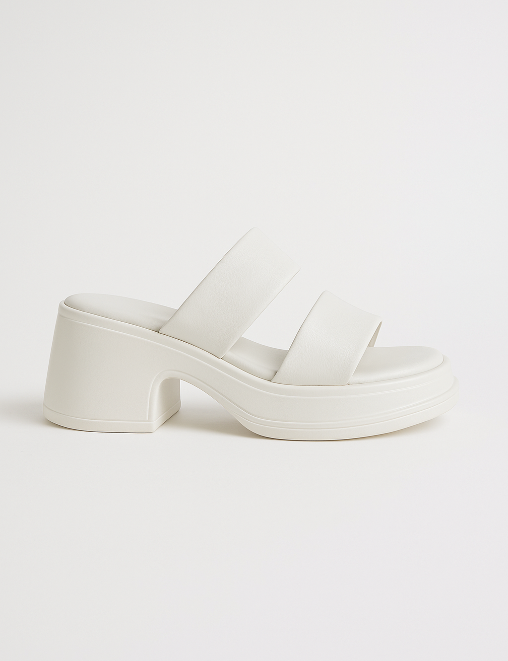 Calf Leather Sandals – Chunky High Heel