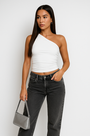 Assymmetric One-Shoulder Tank Top