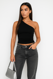 Assymmetric One-Shoulder Tank Top