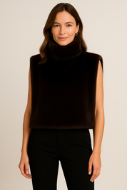 Ferryhill Faux Fur Turtleneck Vest