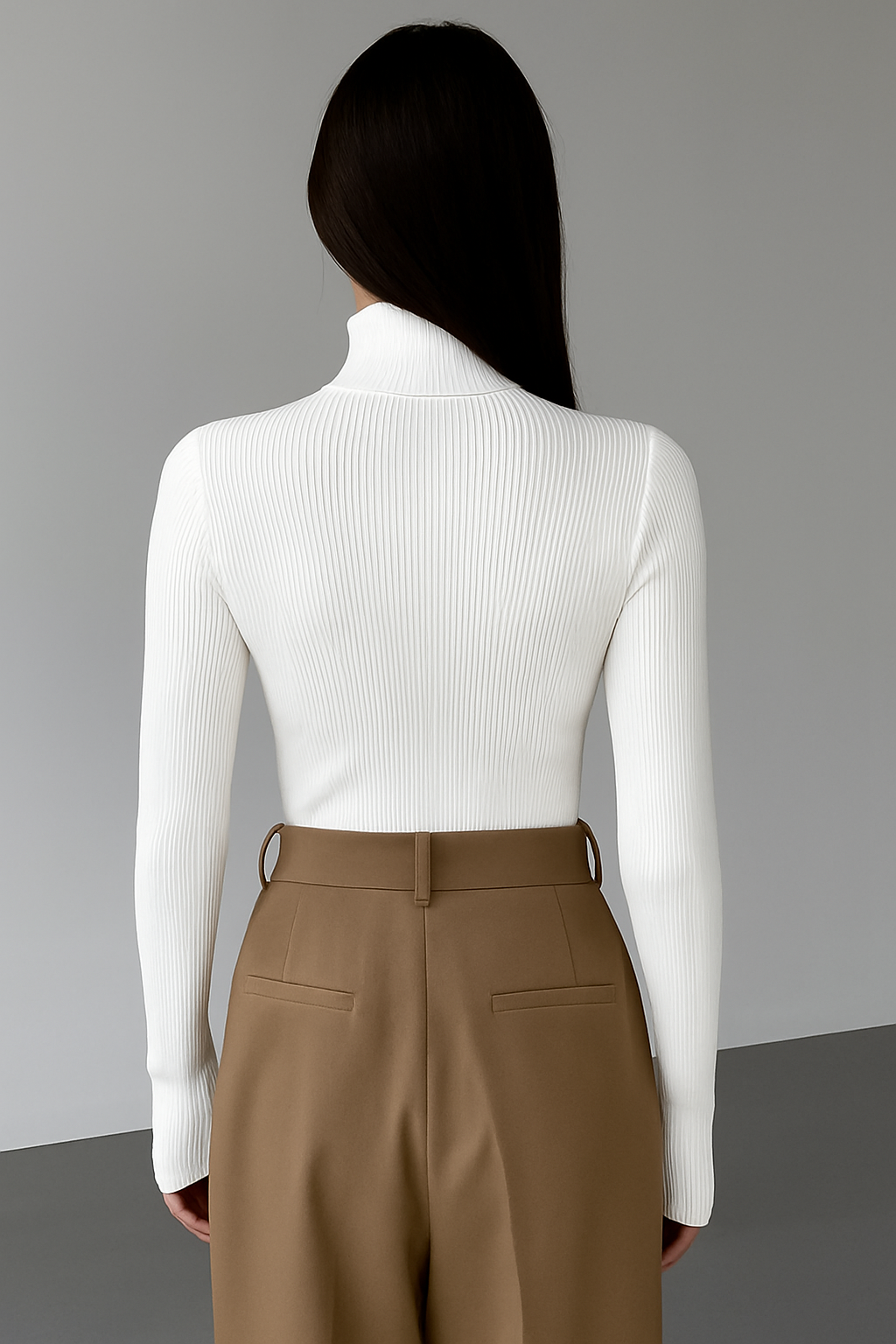 Cleo Ribbed High Neck Top