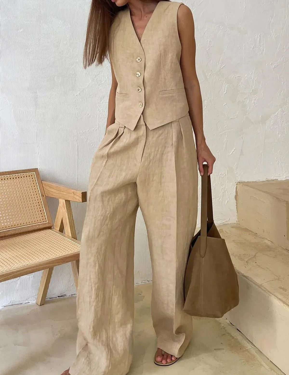 Cotton Linen Two-Piece Set