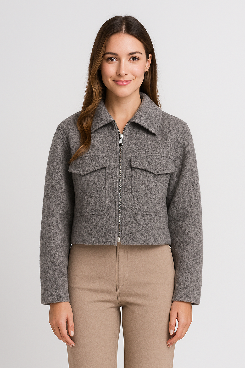 Cropped Boucle Jacket