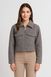 Cropped Boucle Jacket