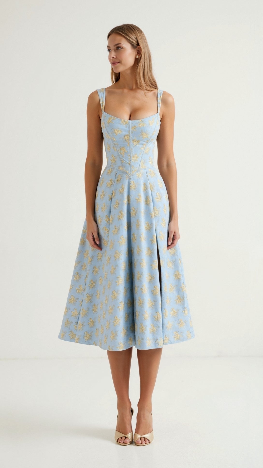 Dahlia Floral Midi Dress