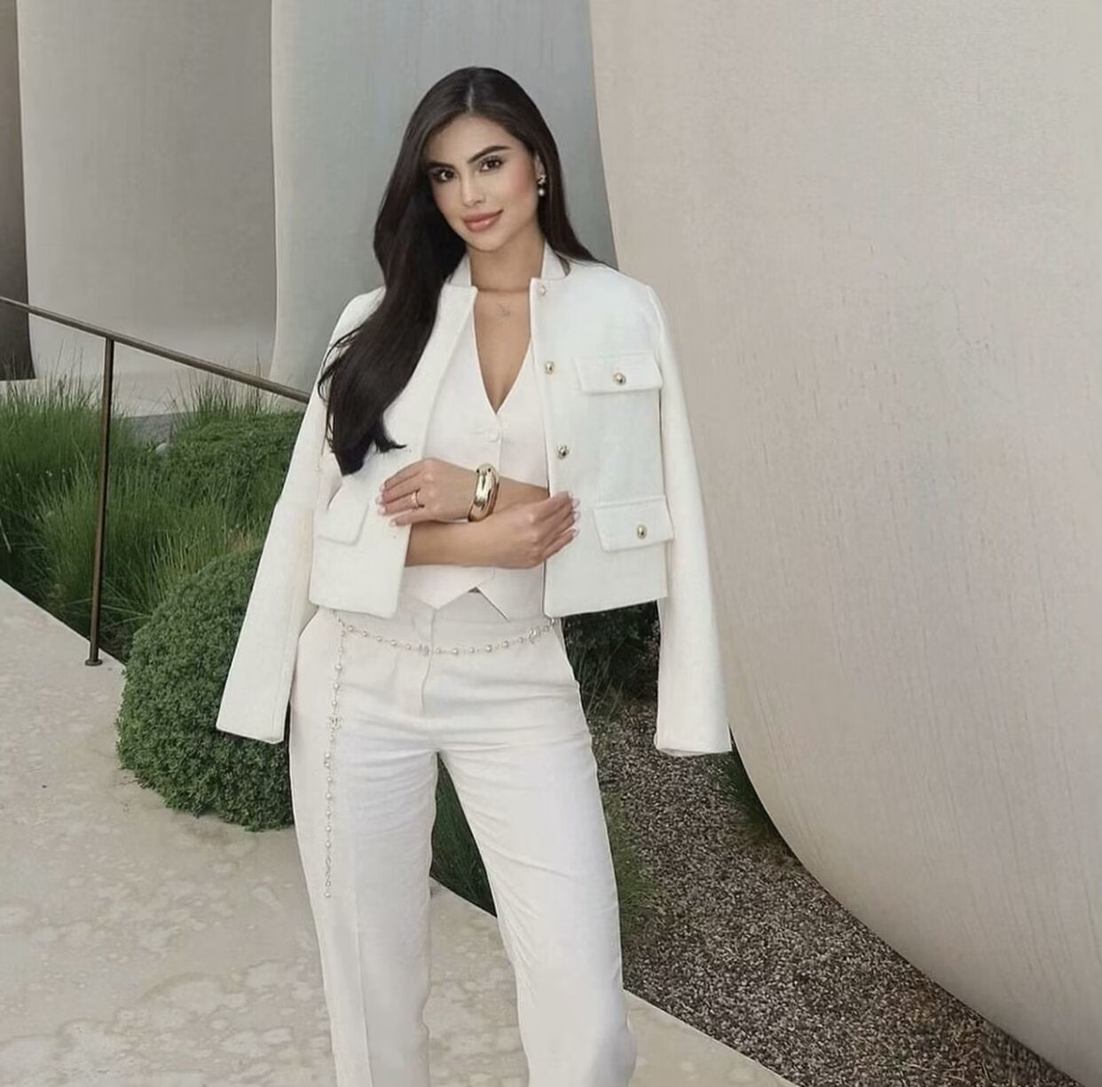 Grace Pearl Button Cropped Jacket